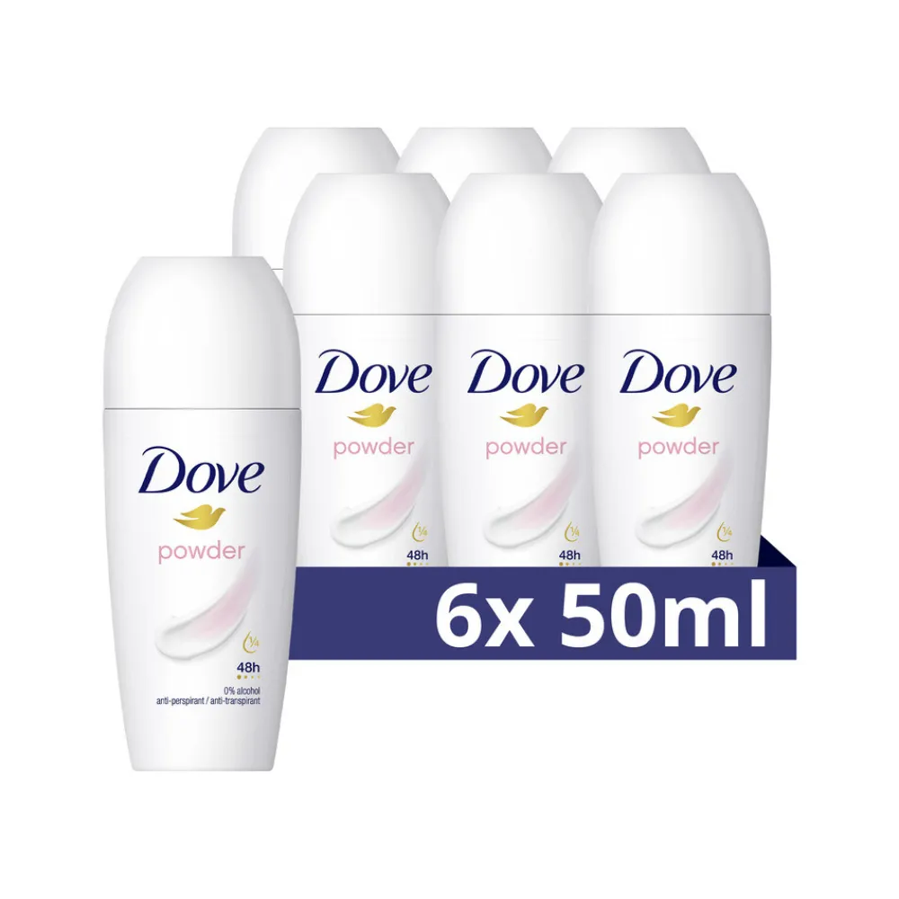 Dove 6x Deodorant Roll-On Powder 50 ml