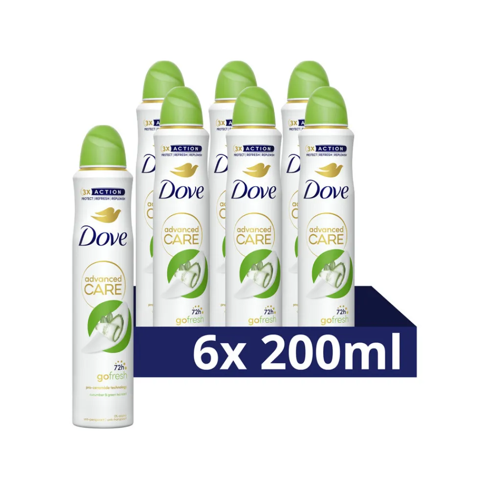 Dove 6x Deodorant Spray Cucumber & Green Tea 200 ml