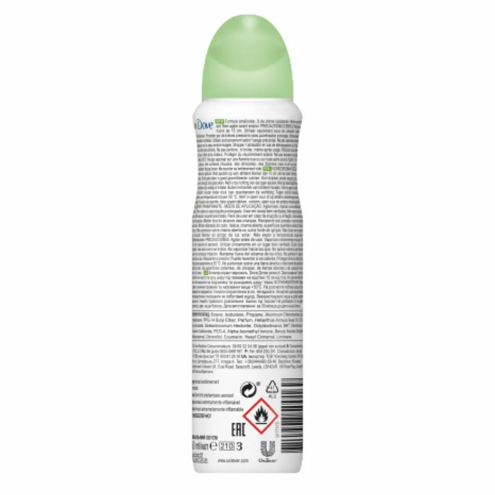 Dove 6x Deodorant Spray Go Fresh Cucumber 250 ml
