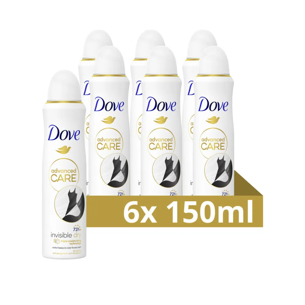 Dove 6x Deodorant Spray Invisible Dry 150 ml