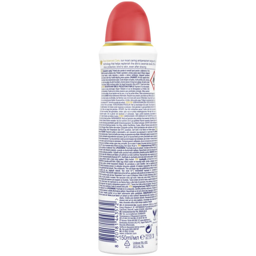 Dove 6x Deodorant Spray Perzik 150 ml