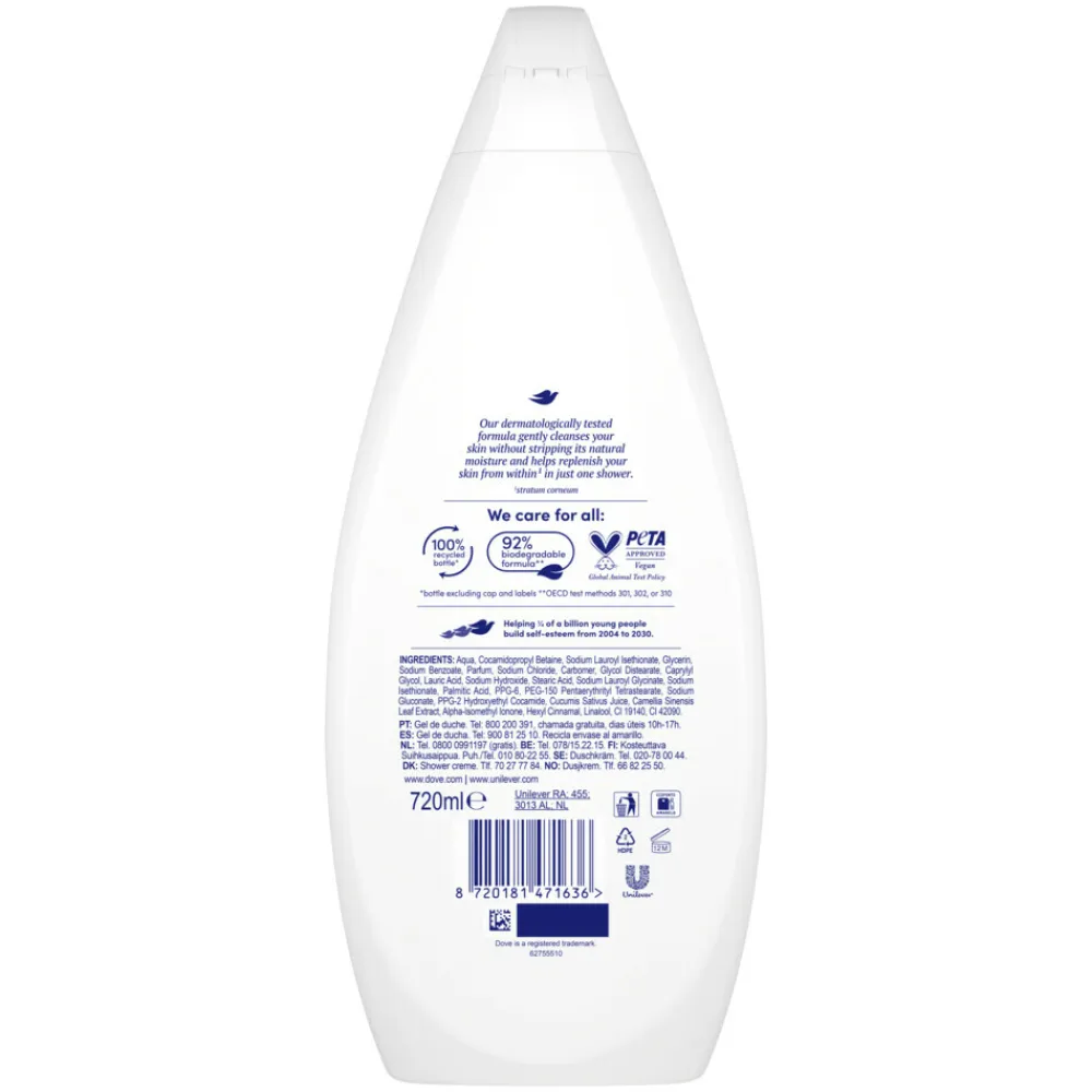 Dove 6x Douchecrème Fresh Care 720 ml