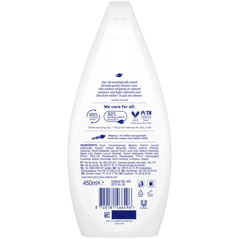 Dove 6x Douchecrème Hydrate 450 ml