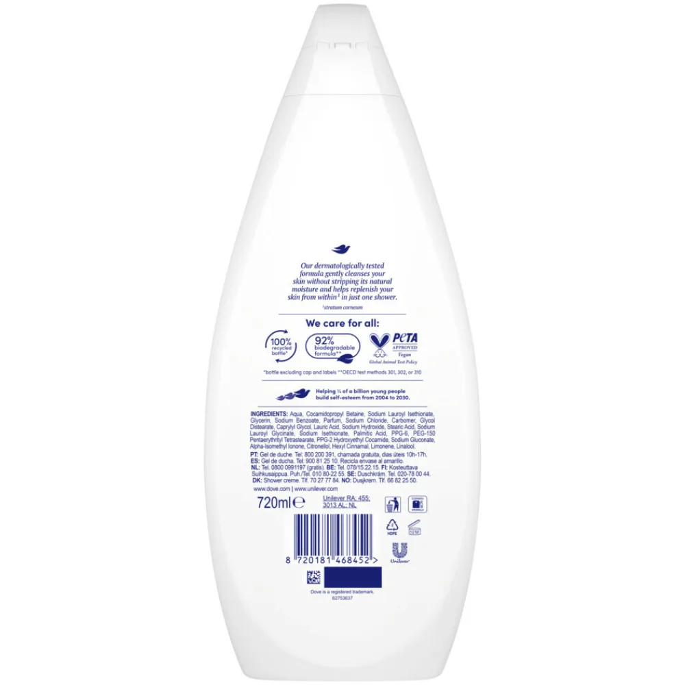 Dove 6x Douchecrème Silky Velvet 720 ml
