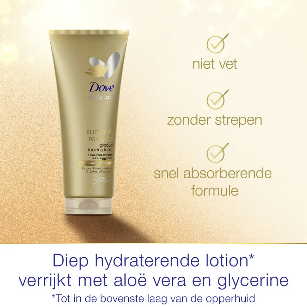 Dove 6x Zelfbruinende Bodylotion Summer Revived Light-Medium 200 ml