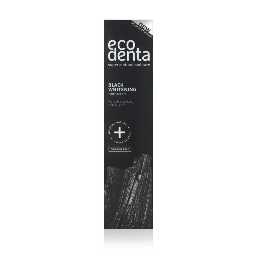 Ecodenta 4x Tandpasta Extra Whitening Black Houtskool 100 ml