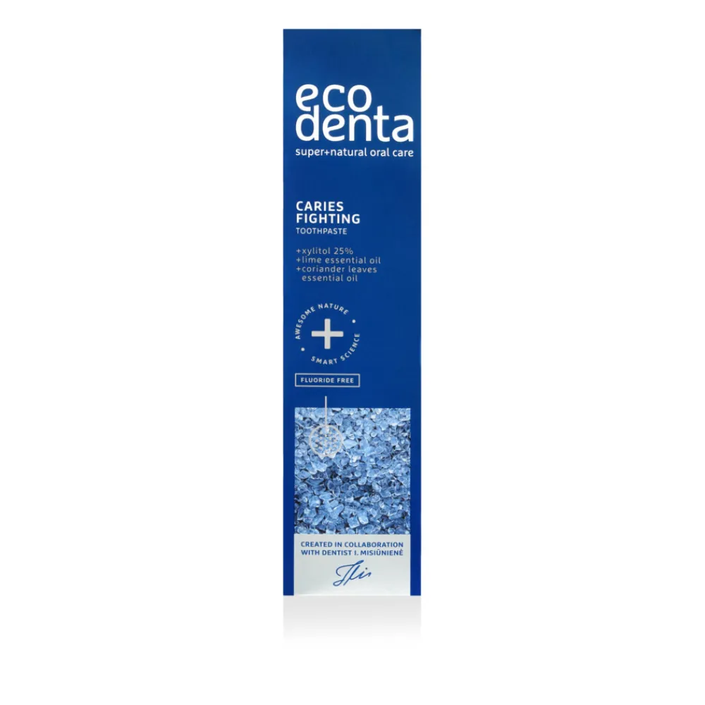 Ecodenta 4x Tandpasta Tegen Caries met Xylitol Koriander & Limoenextract 100 ml