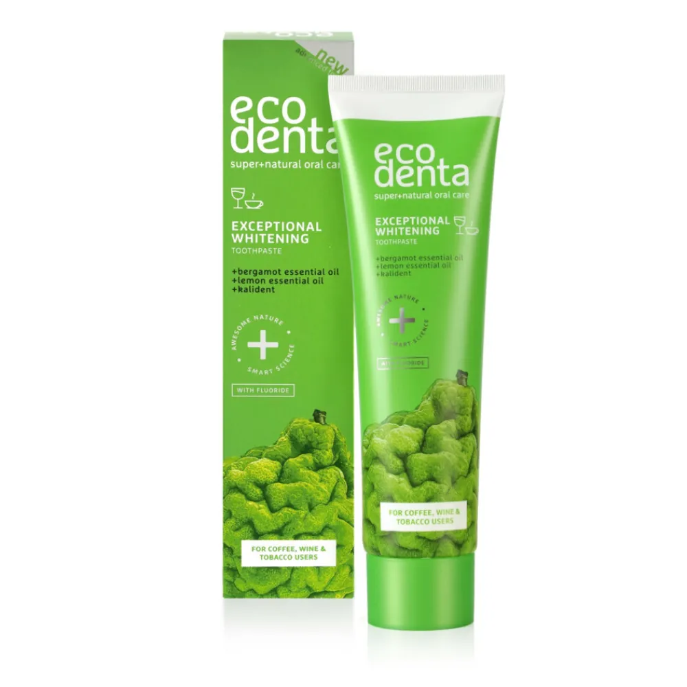 Ecodenta 4x Tandpasta Whitening Bergamot Citroenoliën & Kalident 100 ml