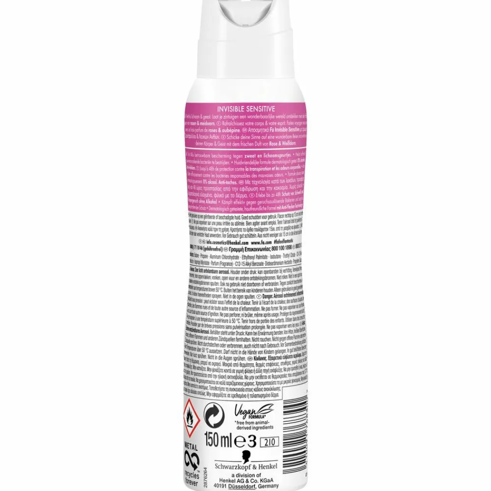 Fa 6x Deodorant Spray Invisible Sensitive 150 ml