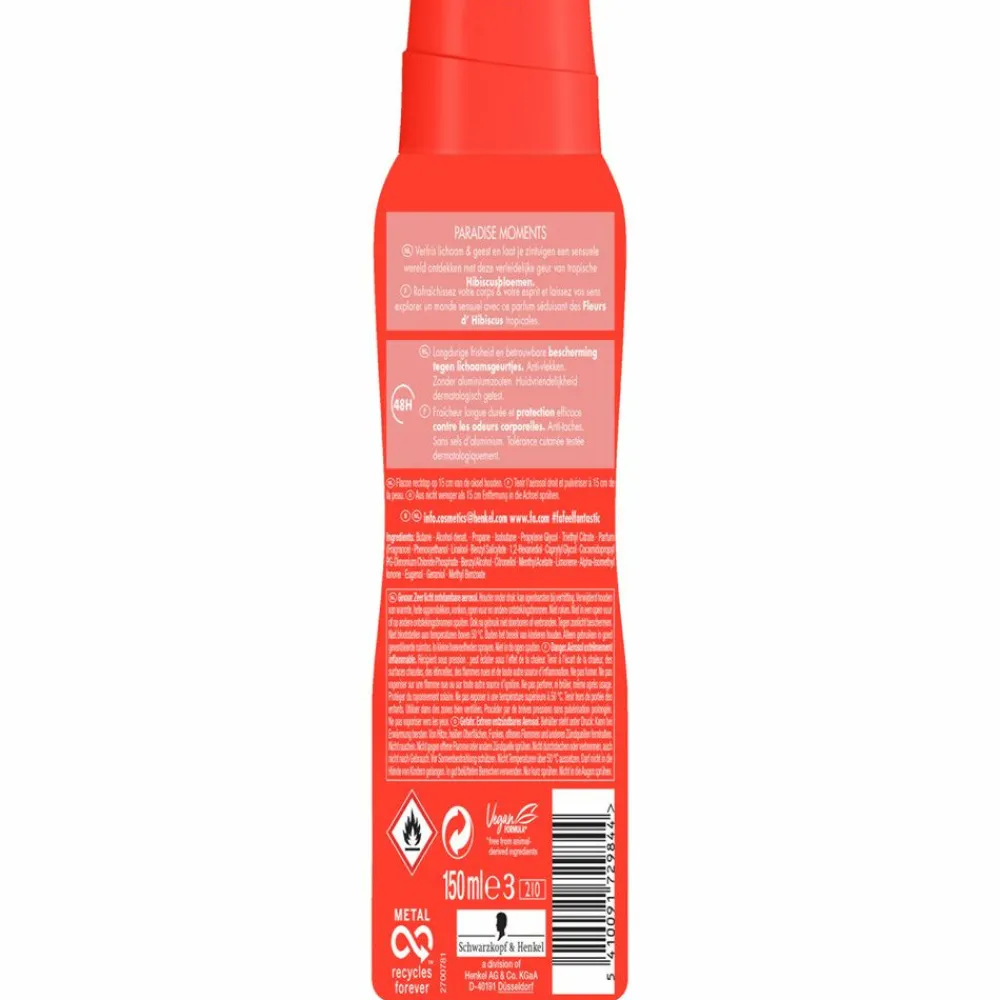 Fa 6x Deodorant Spray Paradise Moments 150 ml