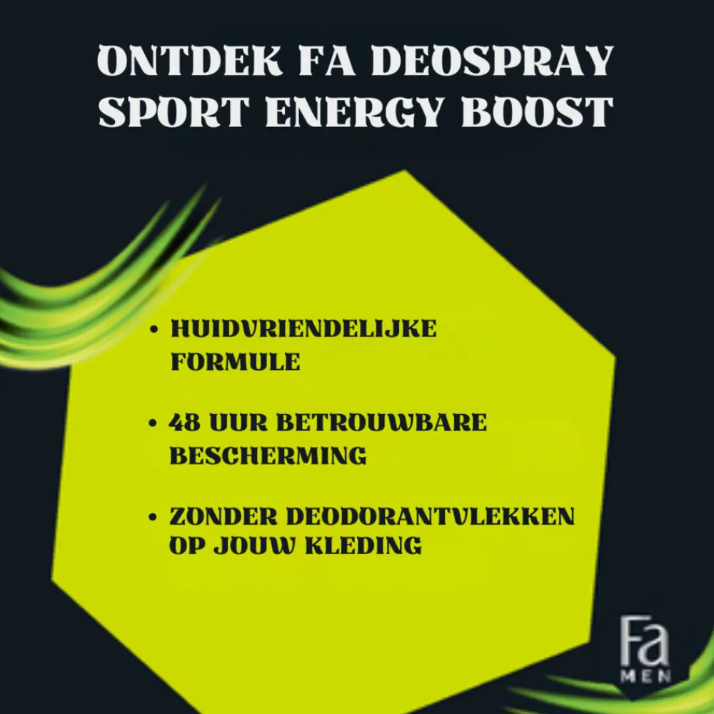 Fa 6x Men Deodorant Spray Sport Energy Boost 150 ml