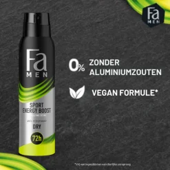 Fa 6x Men Deodorant Spray Sport Energy Boost 150 ml