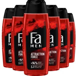 Fa 6x Men Douchegel en Shampoo Attraction Force 250 ml