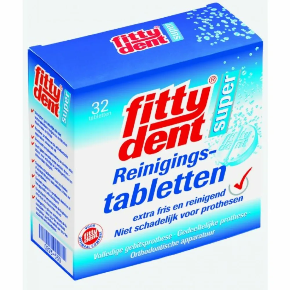 Fittydent 4x Reinigingstabletten 32 stuks