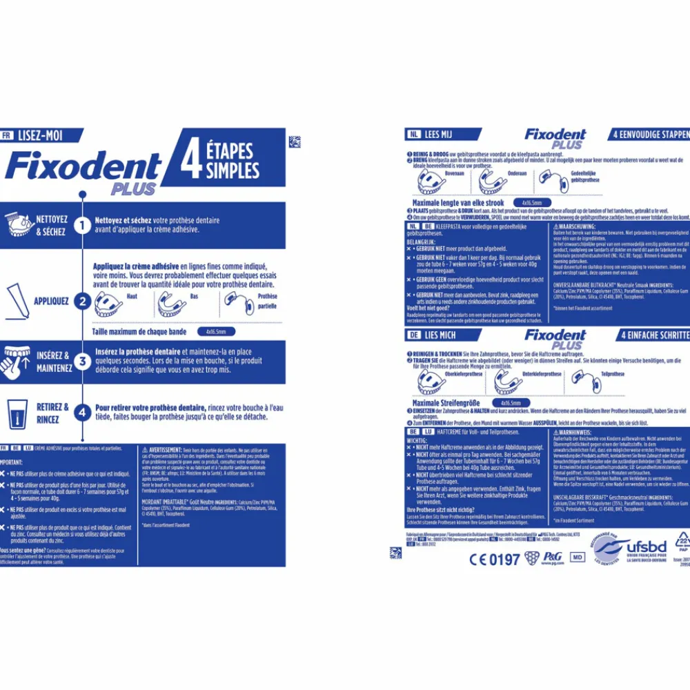 Fixodent 6x Kleefpasta Plus Dual Power 40 gr