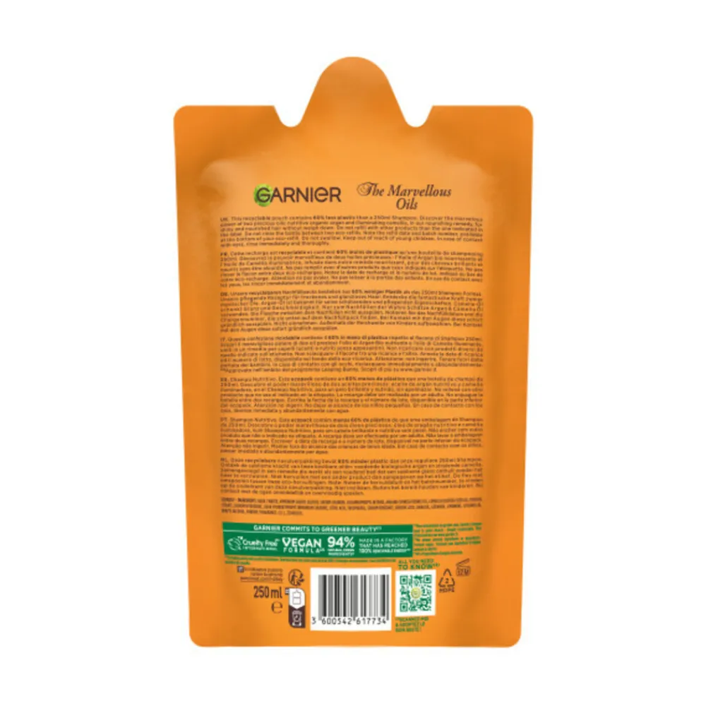 Garnier 6x Loving Blends Argan- en Cameliaolie Shampoo Refill 250 ml