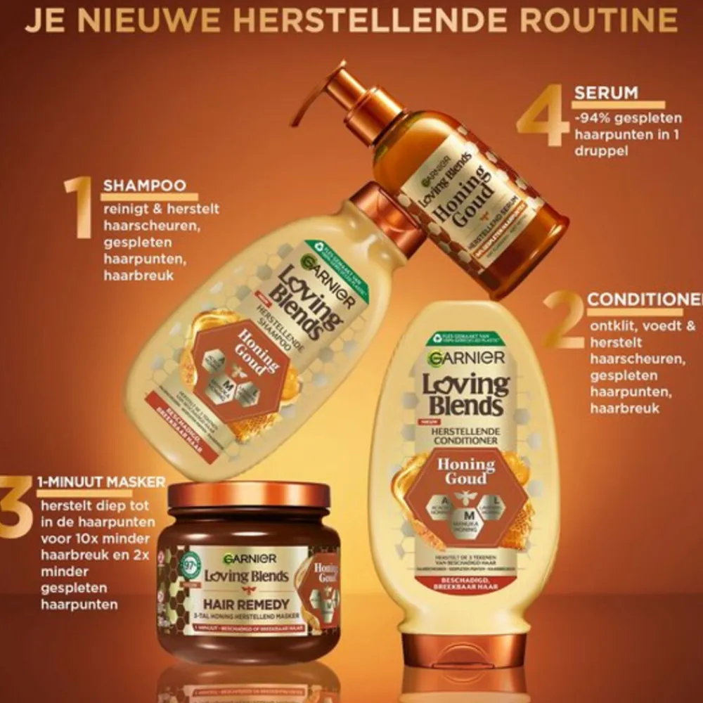 Garnier 6x Loving Blends Honing Goud Conditioner 250 ml