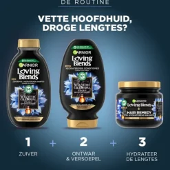 Garnier 6x Loving Blends Magnetic Charcoal Haarmasker 340 ml