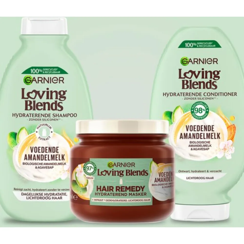 Garnier 6x Loving Blends Voedende Amandelmelk Shampoo 300 ml