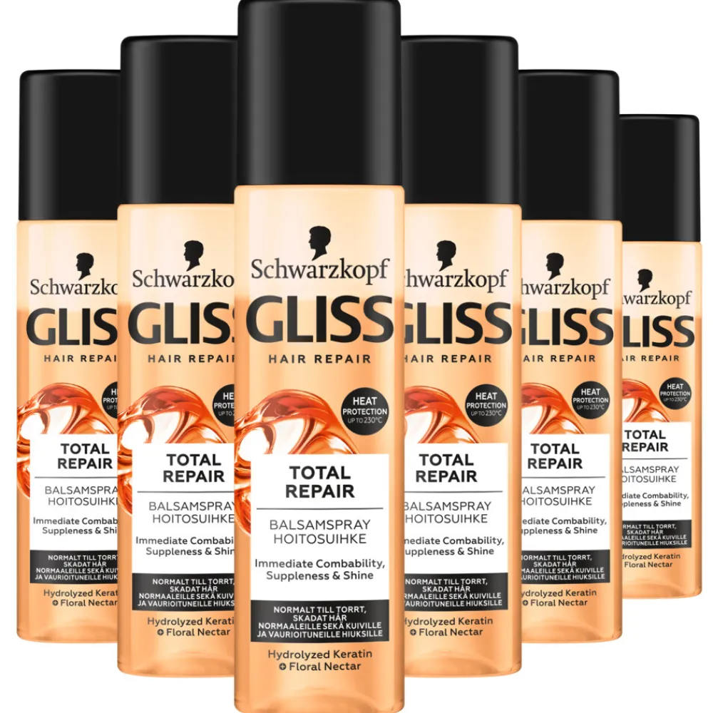 Gliss 6x Anti-klit Spray Total Repair 200 ml