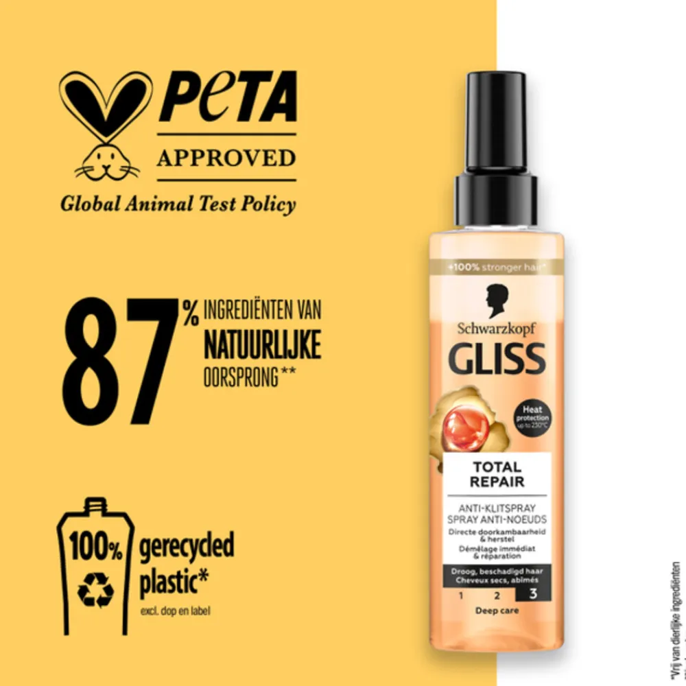 Gliss 6x Anti-klit Spray Total Repair 200 ml