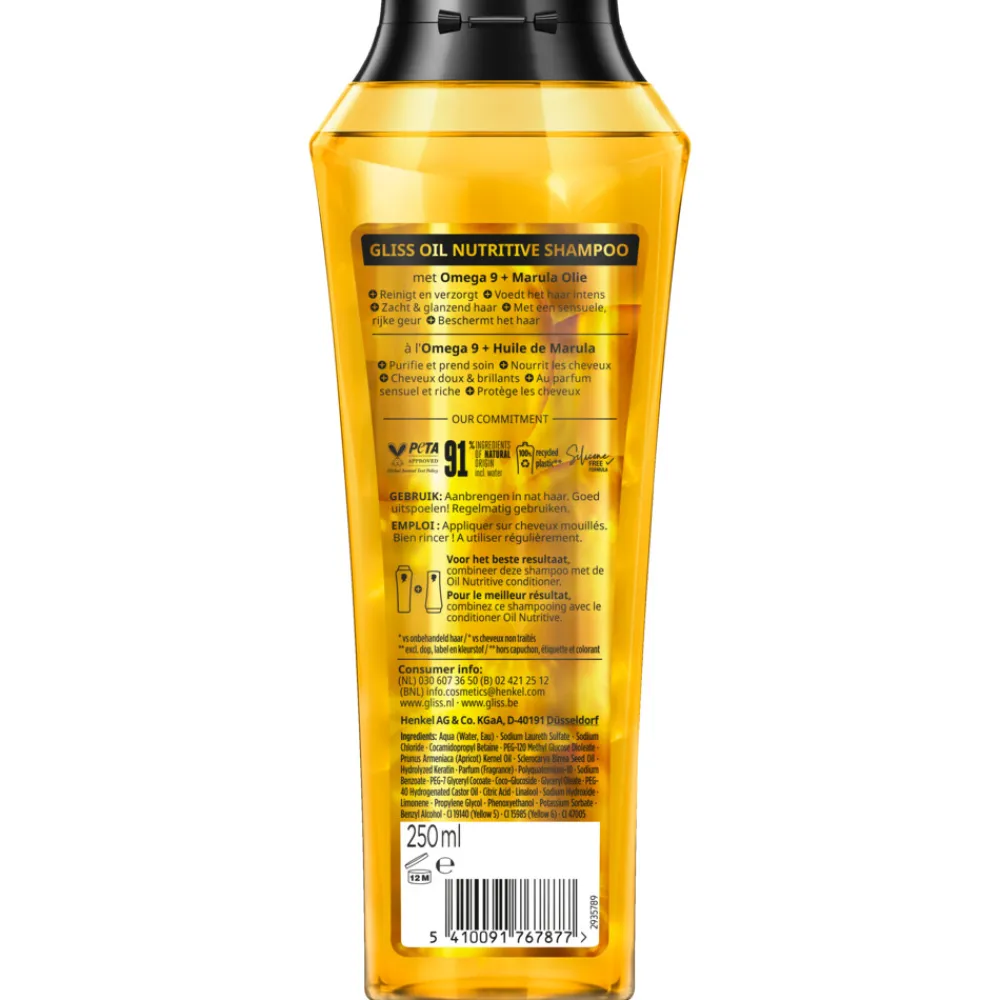 Gliss 6x Shampoo Oil Nutritive 250 ml