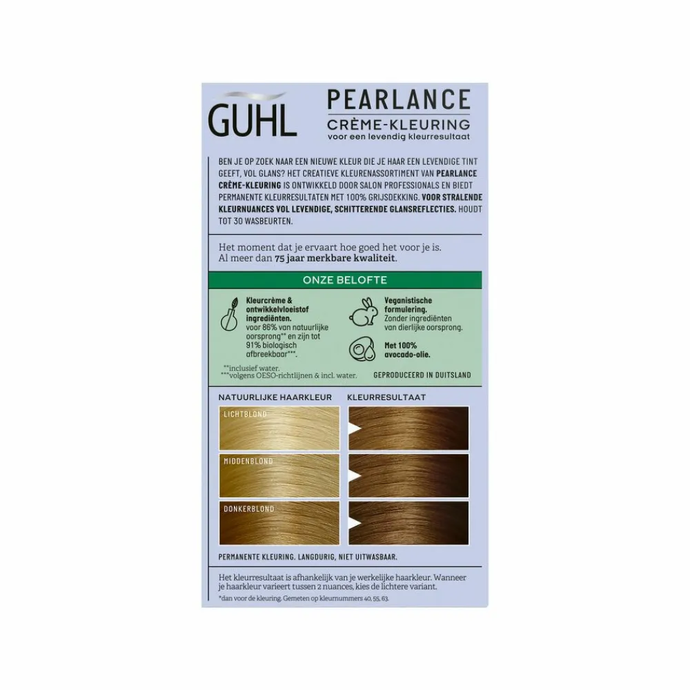 Guhl 3x Pearlance Intensieve Crème-Haarkleuring 72 Middengoudblond Sandalwood