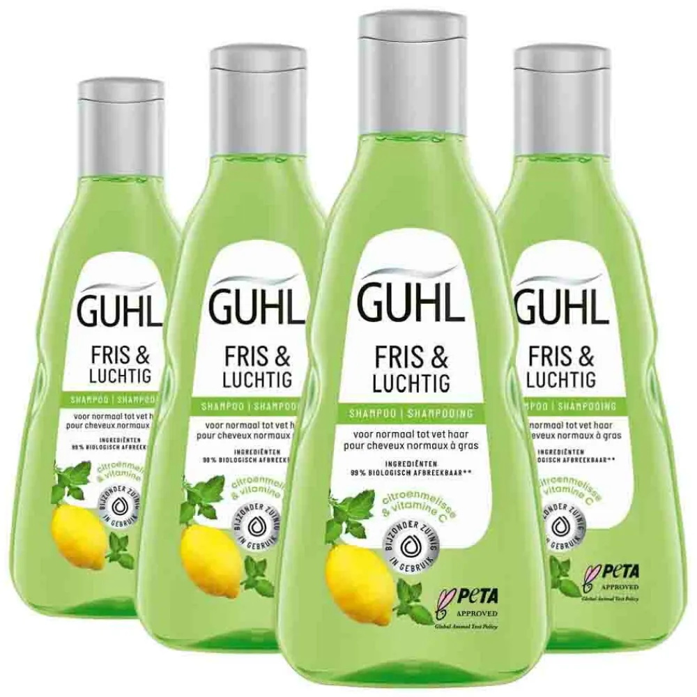 Guhl 4x Shampoo Fris & Luchtig 250 ml