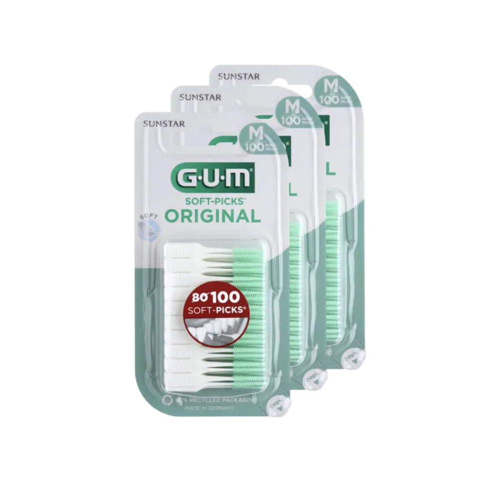 GUM 3x Soft-Picks Original Medium 100 stuks