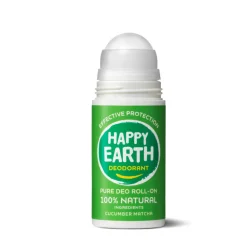Happy Earth 6x 100% Natuurlijke Deodorant Roller Cucumber Matcha 75 ml