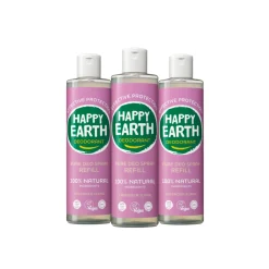 Happy Earth 3x 100% Natuurlijke Deo Spray Navulling Lavender Ylang 300 ml