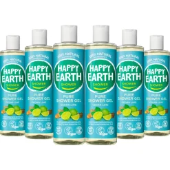 Happy Earth 6x 100% Natuurlijke Douchegel Cedar Lime 300 ml