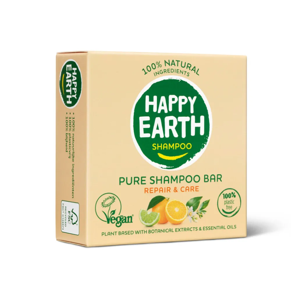 Happy Earth 6x 100% Natuurlijke Shampoo Bar Repair & Care 70 gr