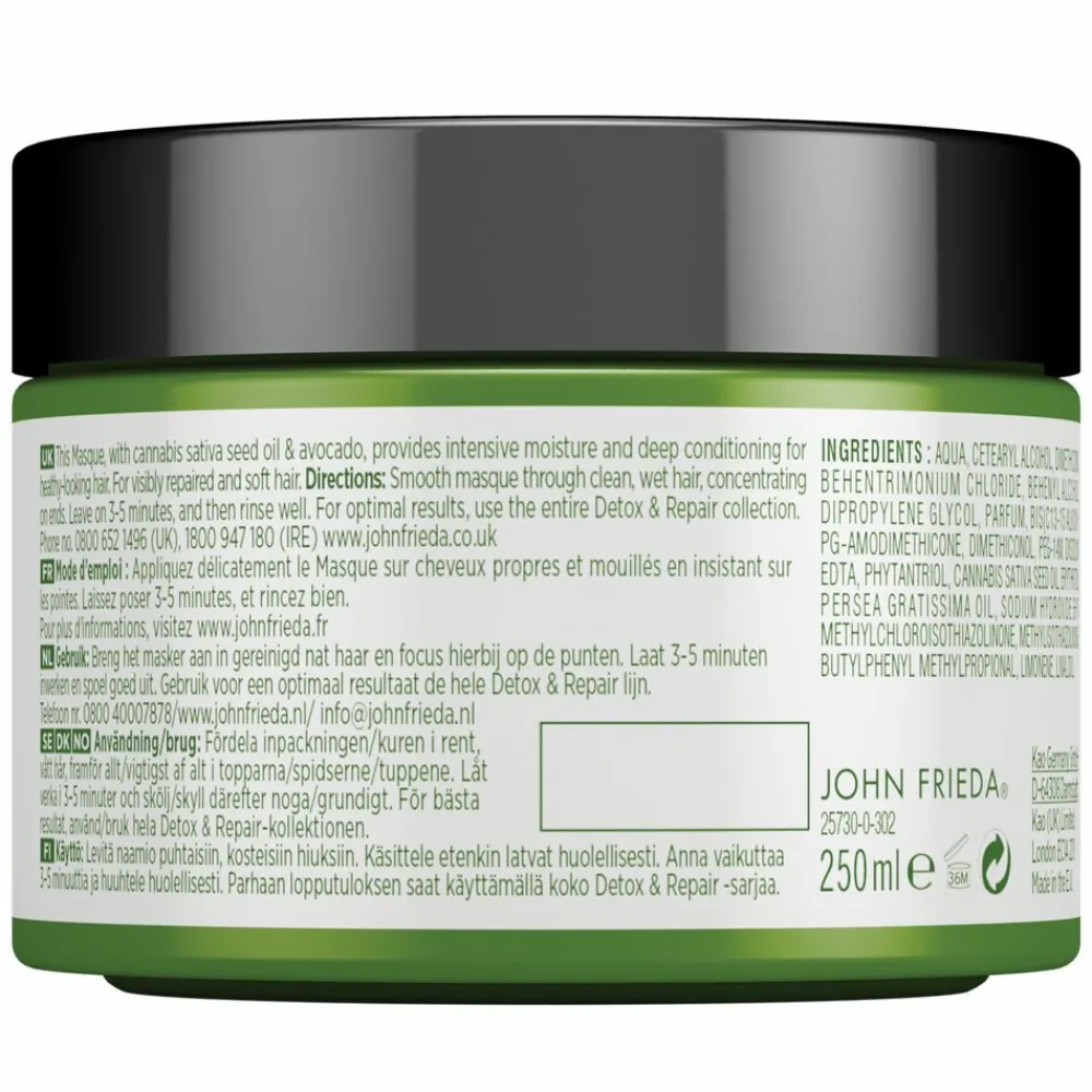 John Frieda 4x Detox & Repair Haarmasker 250 ml
