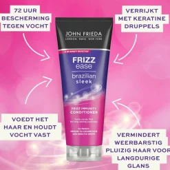 John Frieda 4x Frizz Ease Brazilian Sleek Conditioner 250 ml