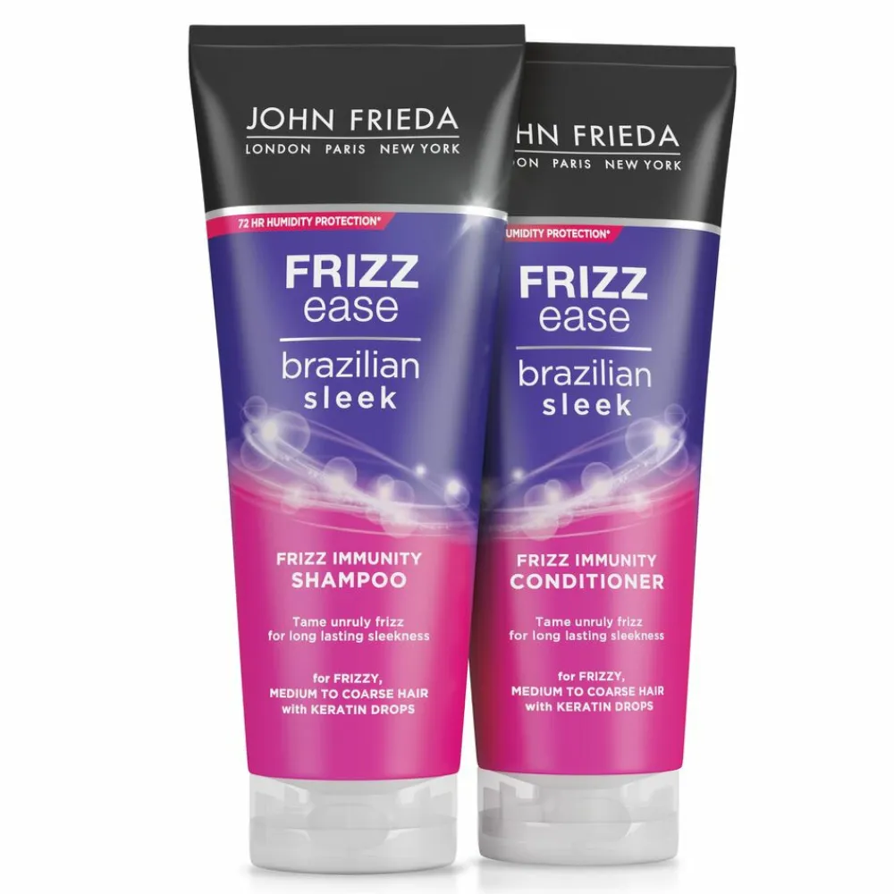 John Frieda 4x Frizz Ease Brazilian Sleek Shampoo 250 ml