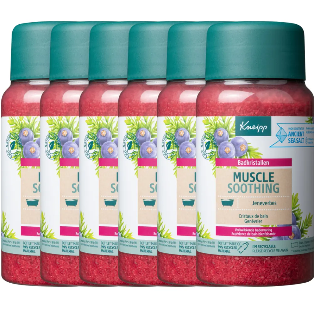 Kneipp 6x Badkristallen Muscle Soothing Jeneverbes 600 gr