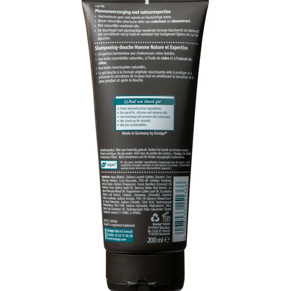 Kneipp 6x Douche Men 2-in-1 Warm Woods 200 ml