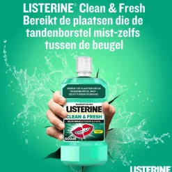 Listerine 3x Mondwater Clean & Fresh zonder Alcohol 500 ml