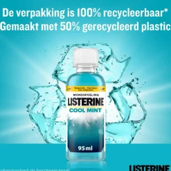 Listerine 3x Mondwater Cool Mint Reisverpakking 95 ml