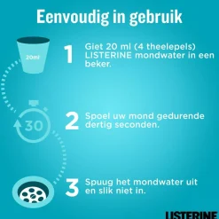 Listerine 3x Mondwater Cool Mint Reisverpakking 95 ml