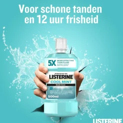 Listerine 4x Mondwater Cool Mint Milde Smaak Zonder Alcohol 500 ml