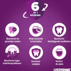 Listerine 3x Mondwater Total Care Tandbescherming 500 ml