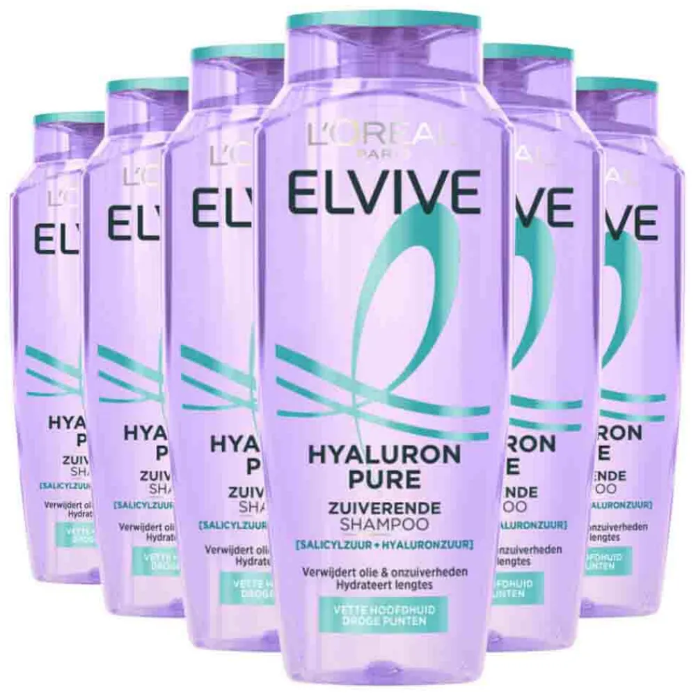 LOréal 6x L'Oréal Elvive Hyaluron Pure Shampoo 250 ml