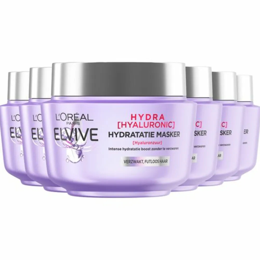 LOréal 6x L'Oréal Elvive Hydra Hyaluronic Haarmasker 300 ml