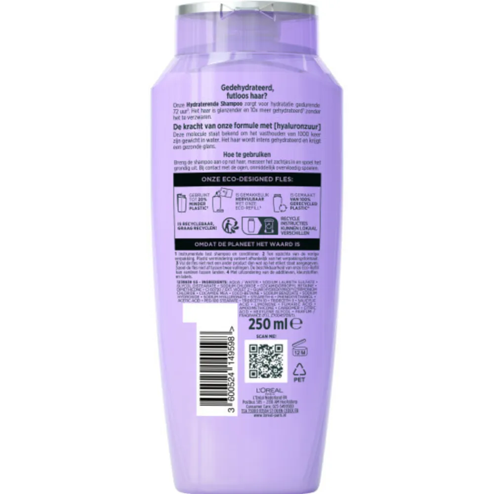 LOréal 6x L'Oréal Elvive Hydra Hyaluronic Shampoo 250 ml
