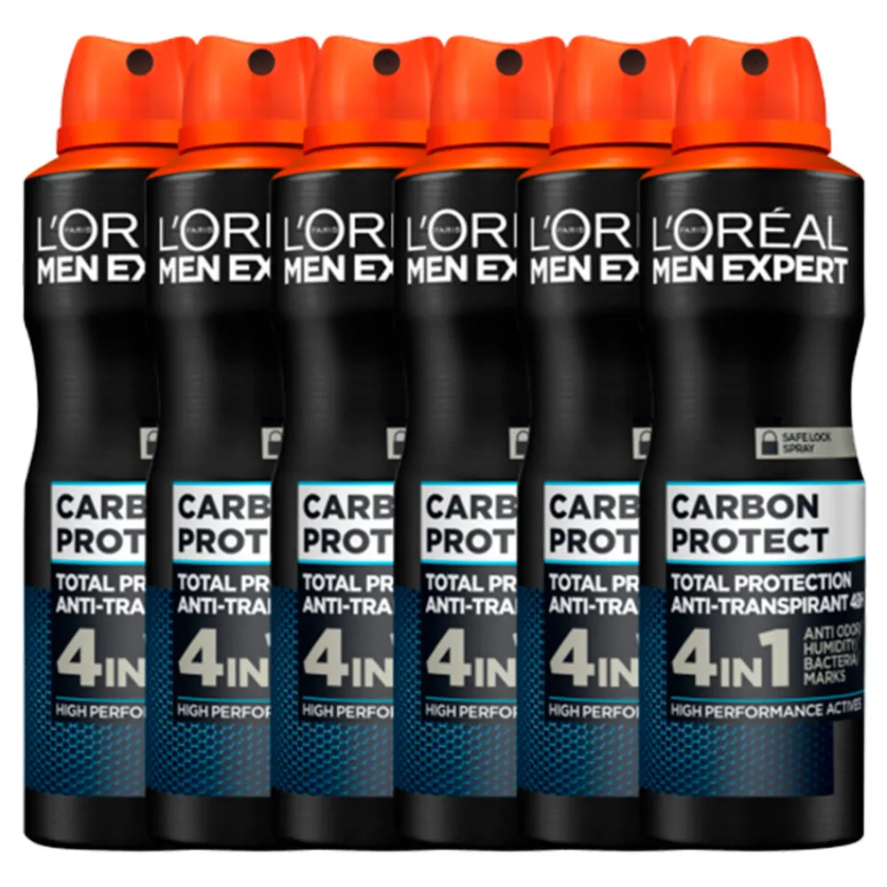 LOréal 6x L'Oréal Men Expert Deodorant Spray Carbon Protect 150 ml