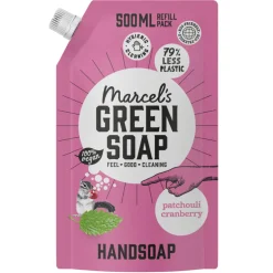 Marcels Green Soap 6x Marcel's Green Soap Handzeep Patchouli & Cranberry Navul Stazak 500 ml