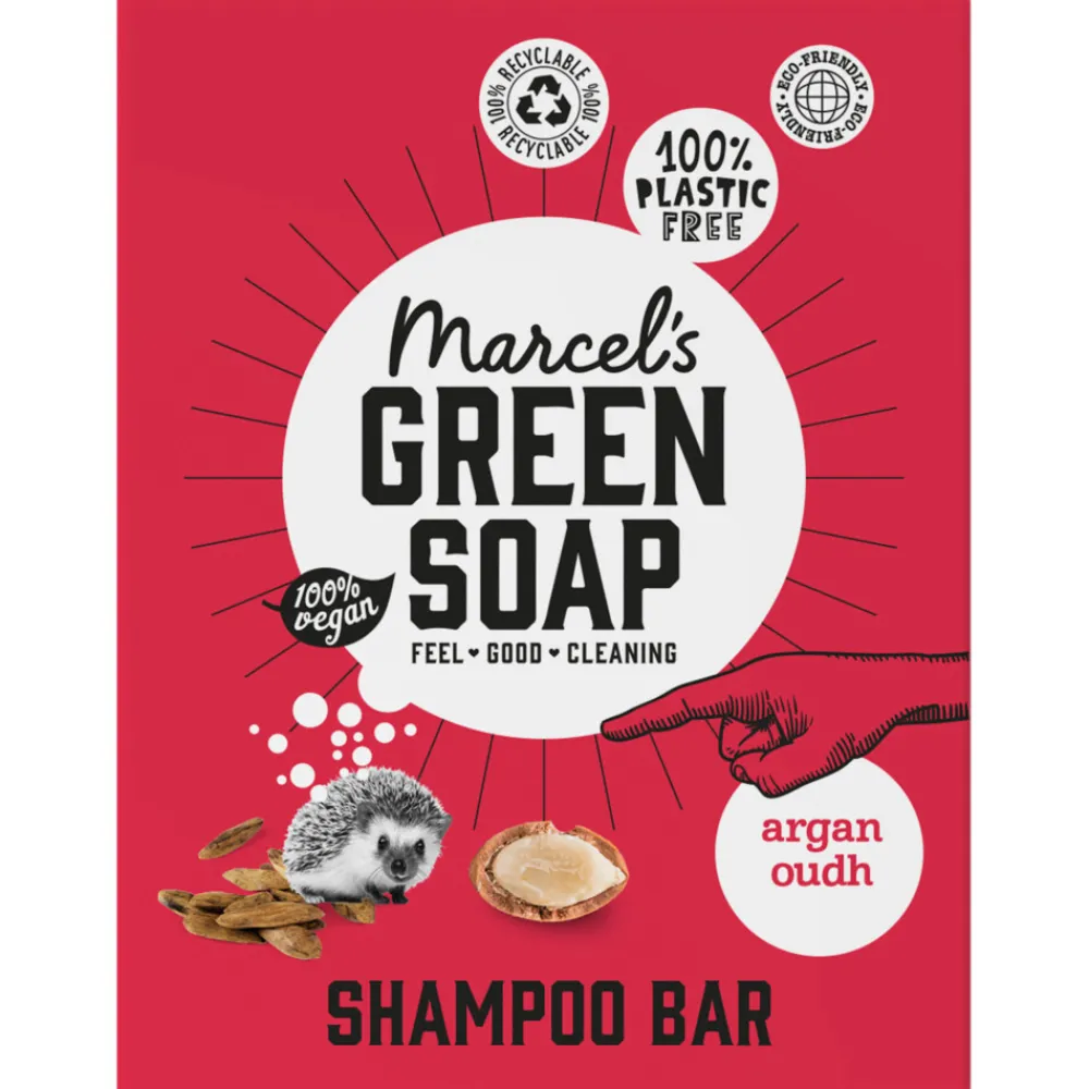 Marcels Green Soap 6x Marcel's Green Soap Shampoobar Argan & Oudh 90 gr