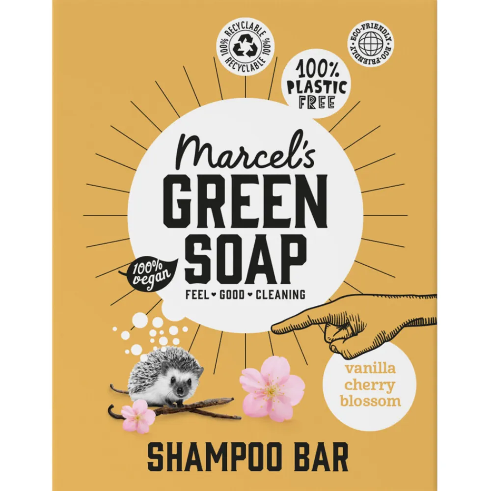Marcels Green Soap 3x Marcel's Green Soap Shampoobar Vanilla & Cherry Blossom 90 gr